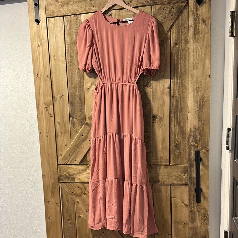 August Sky Side Cutout Maxi- perfect for baby shower, brunch, etc